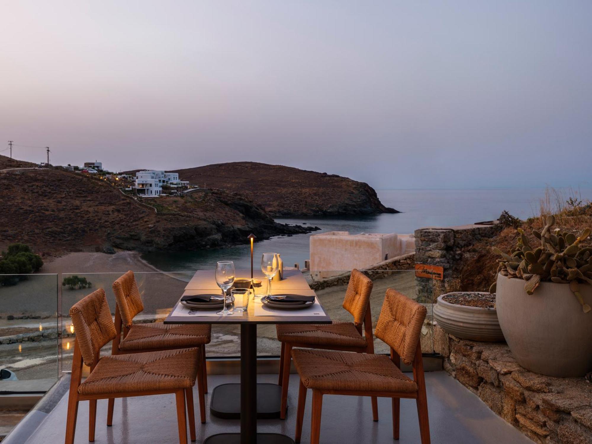 Sea Rock & Sky Private Mykonos Residence Merchia Beach Екстериор снимка