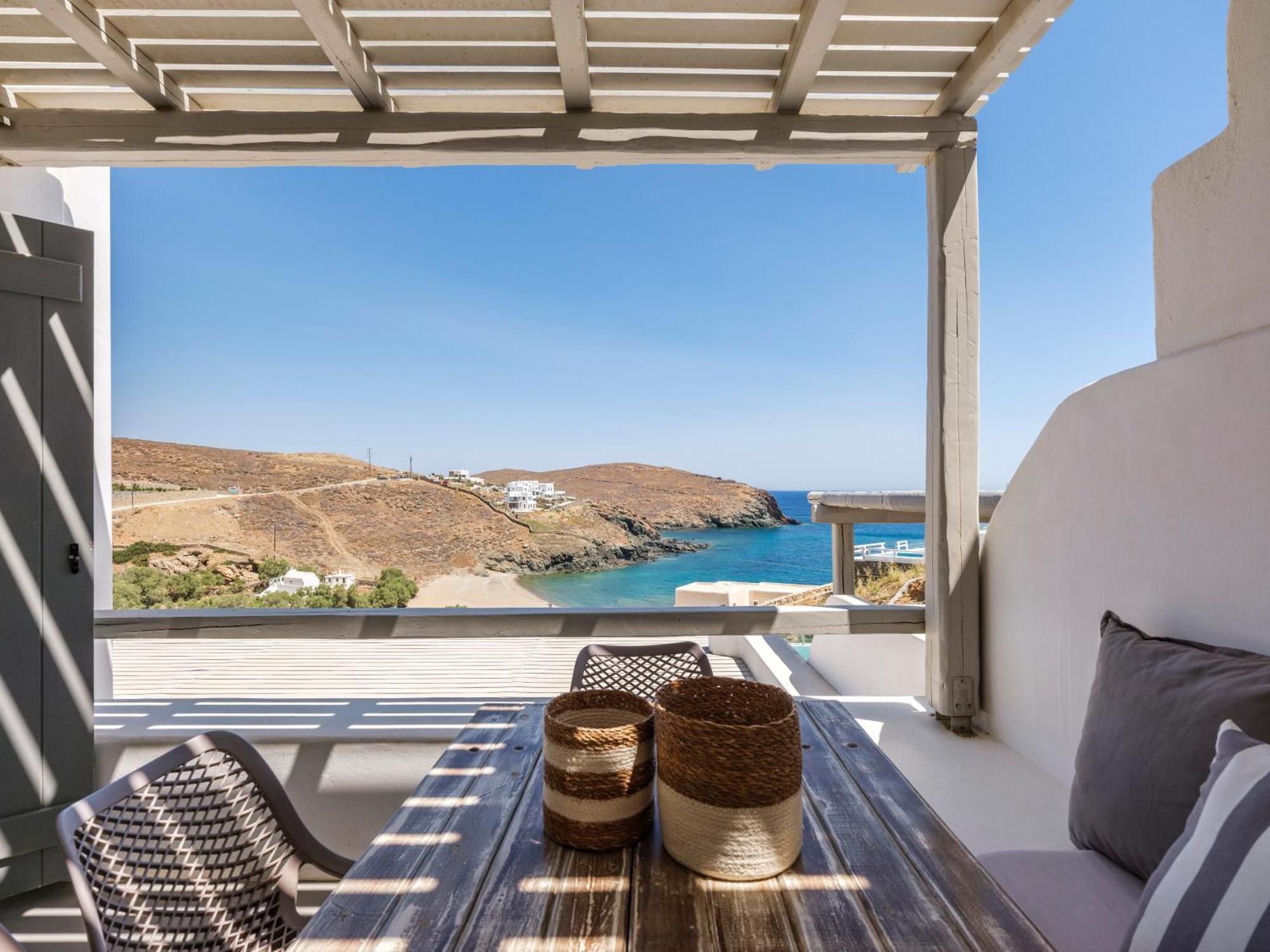 Sea Rock & Sky Private Mykonos Residence Merchia Beach Екстериор снимка