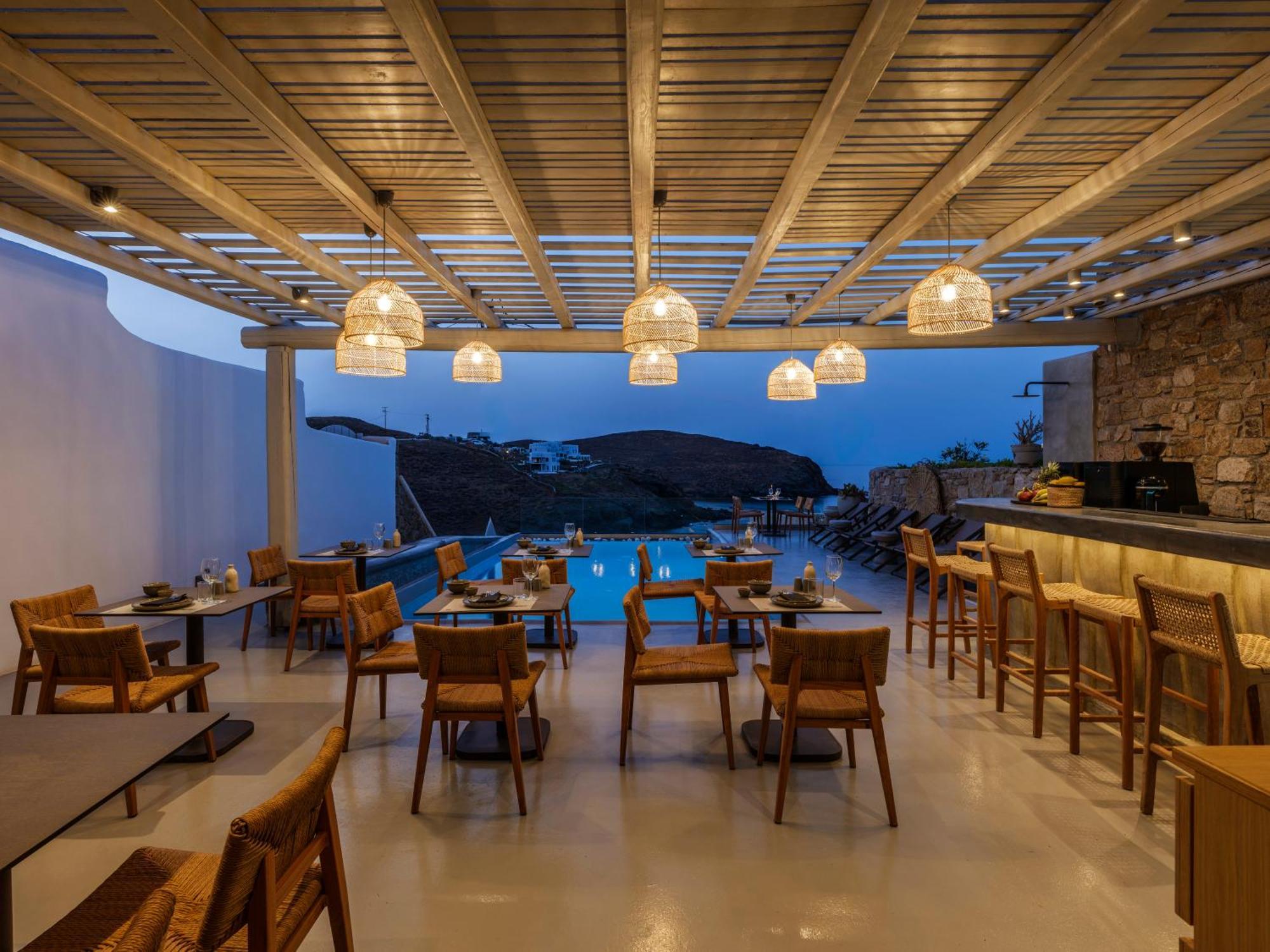 Sea Rock & Sky Private Mykonos Residence Merchia Beach Екстериор снимка
