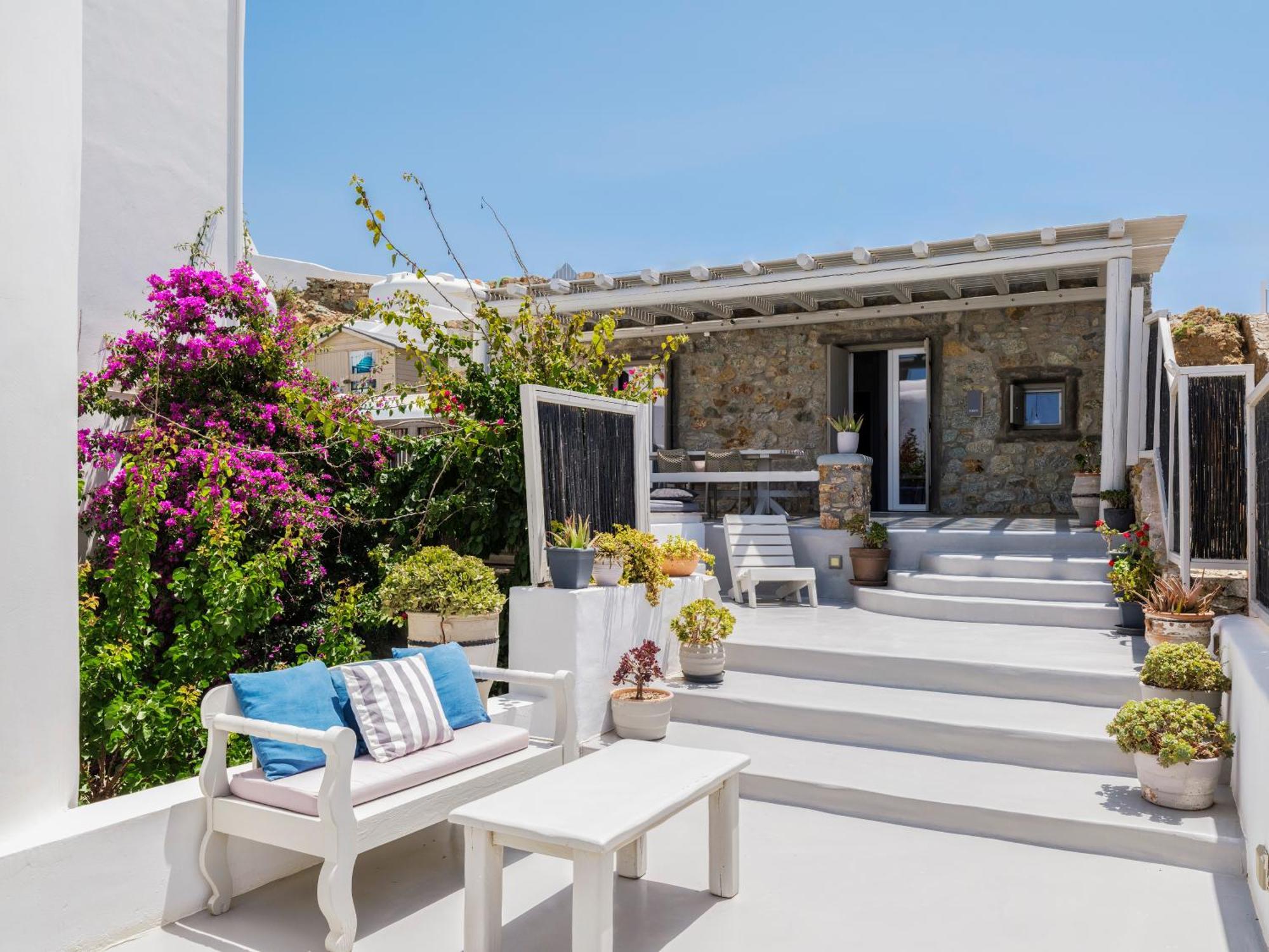 Sea Rock & Sky Private Mykonos Residence Merchia Beach Екстериор снимка