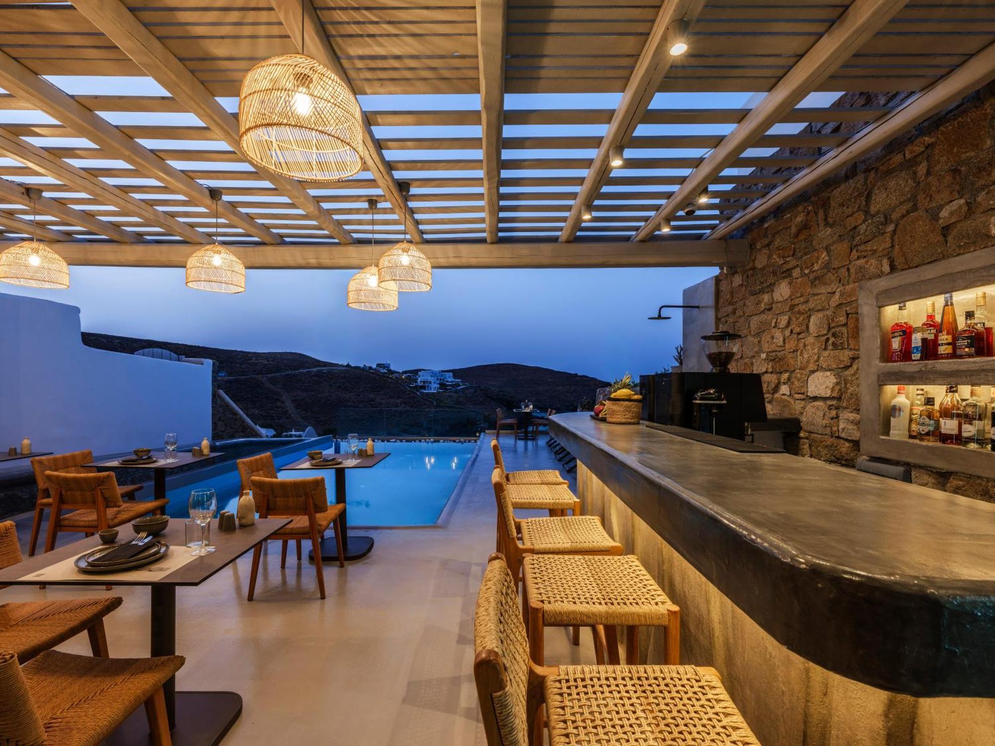 Sea Rock & Sky Private Mykonos Residence Merchia Beach Екстериор снимка