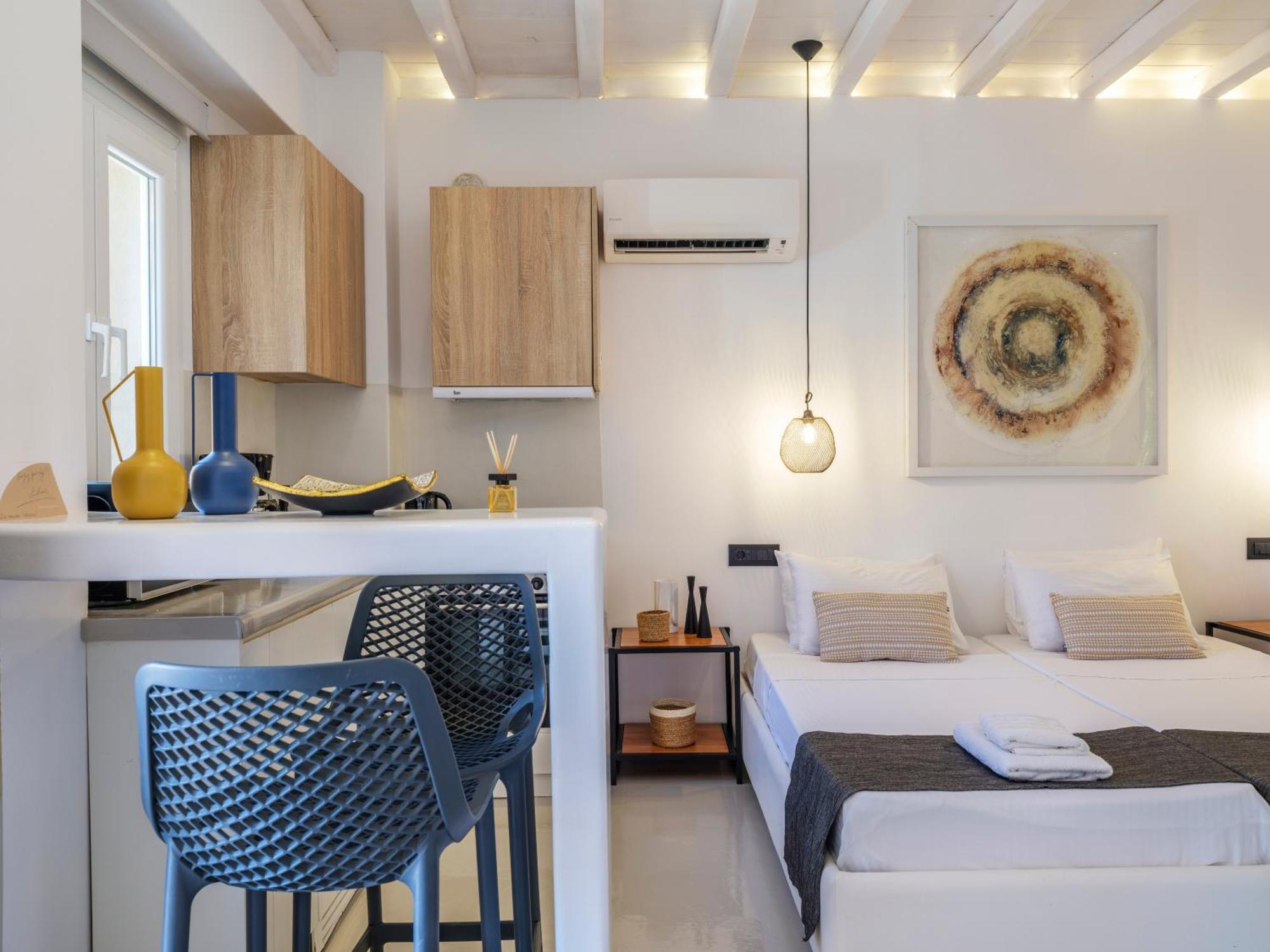 Sea Rock & Sky Private Mykonos Residence Merchia Beach Екстериор снимка