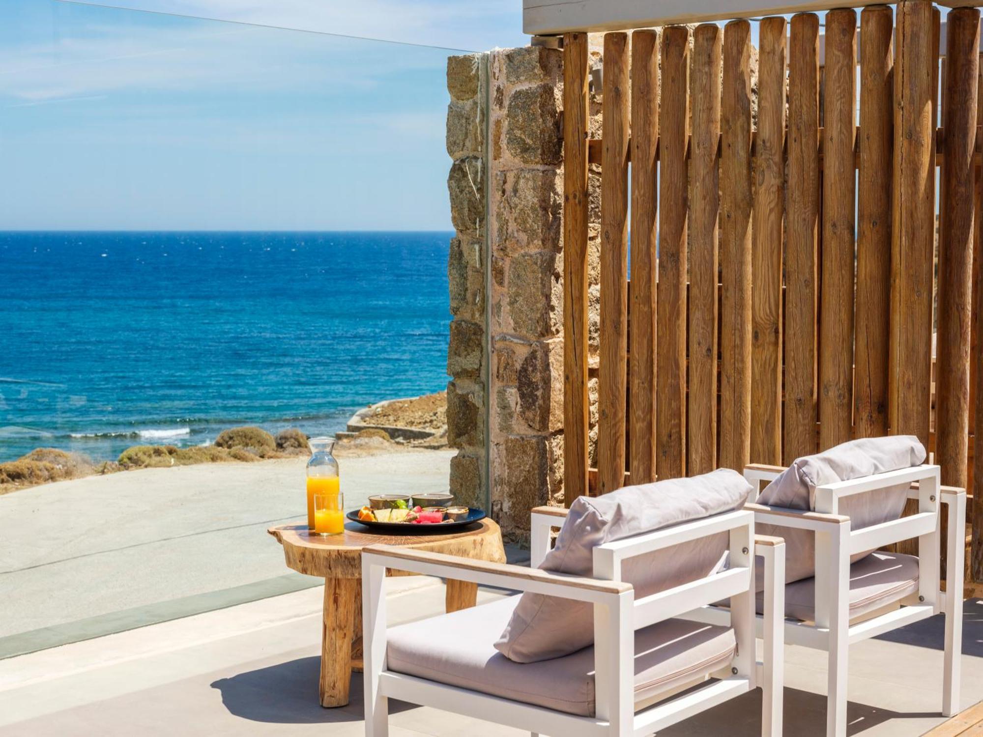 Sea Rock & Sky Private Mykonos Residence Merchia Beach Екстериор снимка