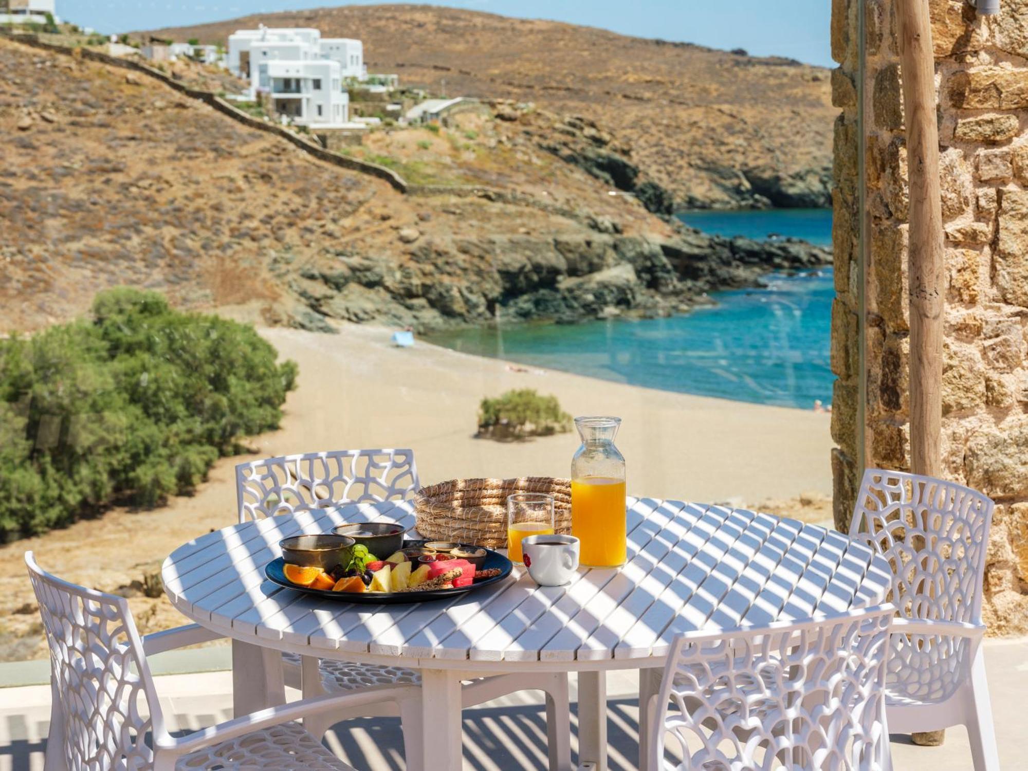 Sea Rock & Sky Private Mykonos Residence Merchia Beach Екстериор снимка