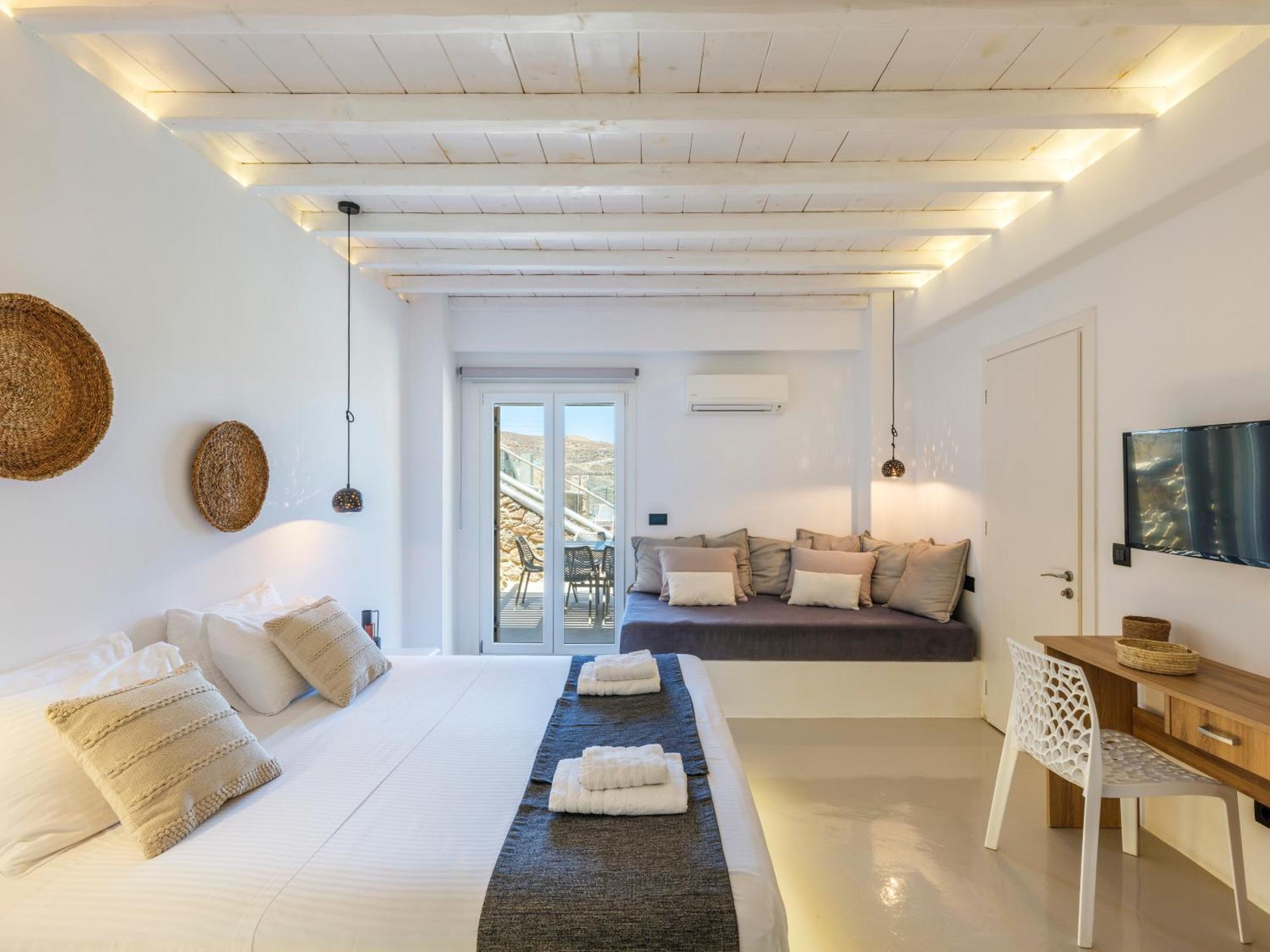 Sea Rock & Sky Private Mykonos Residence Merchia Beach Екстериор снимка